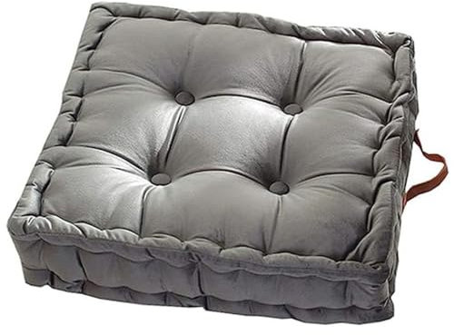 ILiemao Outdoor sitzkissen für den Boden, hohe sitzkissen universal, sitzkissen küche, sitzkissen Garten 40x40, mit Griff, sitzerhöhung Erwachsene, bodenkissen, sesselauflagen für gartenstühle(Grey)