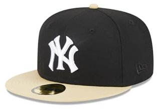 New Era BLK Veg 59Fifty Cap NY Yankees Schwarz Beige, Size:6 7/8