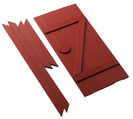 ifundom 1pc Mini Wooden Door Dollhouse Miniature Door Mini Toy Dollhouse Bedroom Furniture Miniature Fairy Door Terrarium Decor Dollhouse Bookshelf Fairy Doors Fairy Opening Door Red