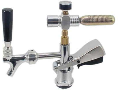 Elaboración de cerveza casera Acoplador portátil tipo S en grifo de cerveza estándar de EE. UU. y Mini regulador de Co2 for Mini barril y barril de cerveza comercial nuevo Accesorios para el vino(A)