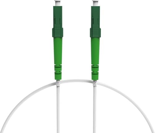 Glasfaserkabel LC/APC auf LC/APC - Patchkabel | Simplex Singlemode FTTH Glasfaser LWL Lichtwellenleiter Kabel LC/LC - Deutsche Telekom, Deutsche Glasfaser, Vodafone, 1&1, Fritzbox (20 meter)