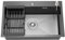 Stanew Inox Évier Cuisine 1 Bac 68x 45 cm,Évier Encastrabl,Trous pour Robinets et Distributeur de Savon et panier télescopique