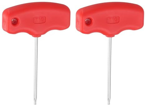 QUARKZMAN 2 Piezas Destornillador Torx T10 de Acero Cr-V con Mango en T para Llave de Estrella para Portaherramientas de CNC