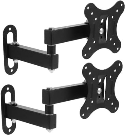 ABOOFAN Monitorhalter 2st Monitorständer Für Computermonitore Steigleitung Dual-monitorhalterung Mikrowellen-wandhalterung Verdreifachen Montage Steht Monitorarm Schwenken Black