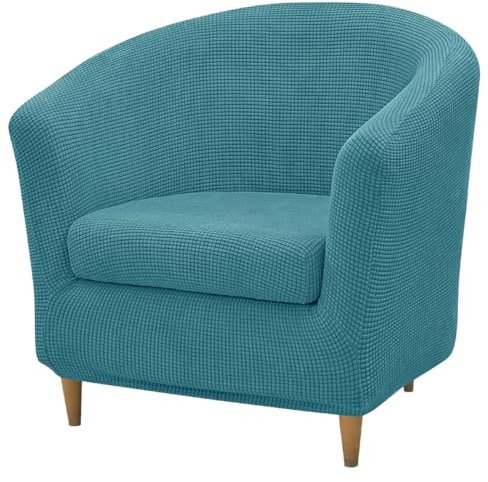 Levoberg Housse de Fauteuil Cabriolet 2 Pièce Housse de Fauteuil Tullsta Extensible Couverture Canapé 1 Place Housse Chaise de Baignoire avec Housse de Coussin Lavable pour Salon Hôtel Bleu Turquoise