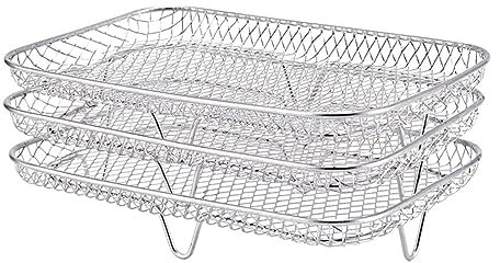 UKCOCO Air Fryer Accessories Portable Grill Stand Grill Accessories for Outdoor Grill Liners Camping Stove Toaster Instant Toaster Oven Racks Pot Cooling Stainless Steel Silver