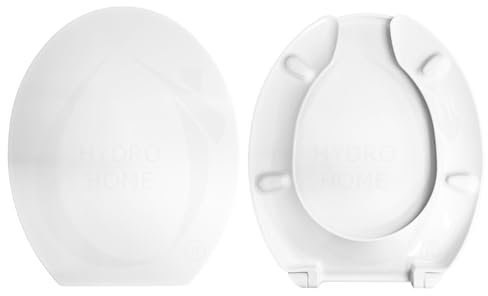Abattant WC handicapé compatible avec GOMAN D0552 thermodurcissable blanc Charnières de fixation par HYDRO HOME