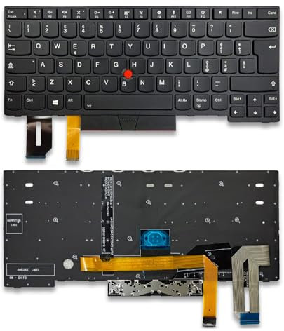 UP PARTS Ricambio tastiera per Lenovo ThinkPad E480, E490, L380, L390, L480, L490, P43s - compatibile con 01YP297, 01YP537, Layout italiano - Con retroilluminazione - Con frame - Azienda italiana