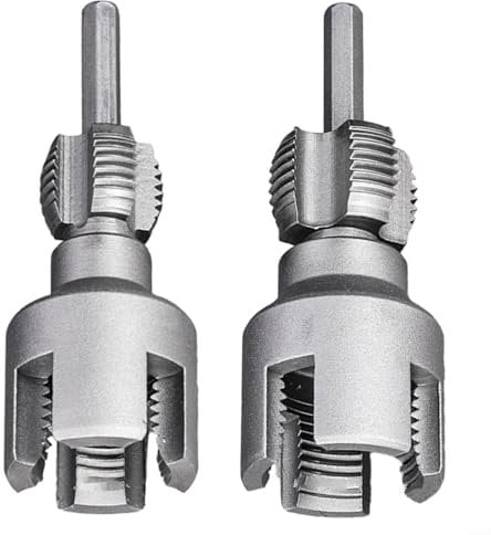 HomeVortex Herramienta de roscado de tubería de agua de metal de 20 mm y 25 mm para corte de rosca externa interna PPR tubos de PVC de 4 puntos y 6 puntos de corte de rosca de fontanería (1 juego)