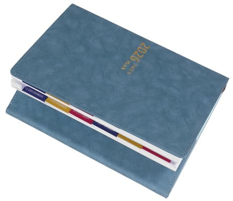 VILLFUL Agenda-buch Tagesplaner Notizblock Planenplaner Kalenderplaner Kalender-notizbuch-planer Täglicher Aufgabenplaner Kalenderbuch Projektmanagement-notizbuch Jahrplaner Pu Himmelblau