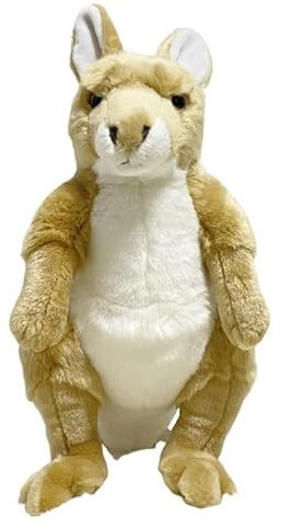 SMJWH Realistisches, stehendes Plüschtier – Weiche Stofftierpuppe mit flauschigem Fell, fürs Kinderzimmer(38cm)