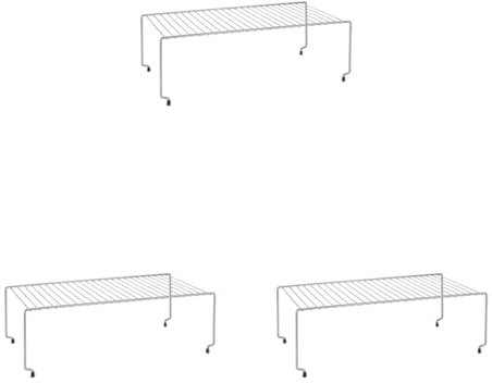 Metaltex Brooklyn Schrankeinsatz, Metall, Silbermetallic, 15 x 23 x 45 cm (Packung mit 3)
