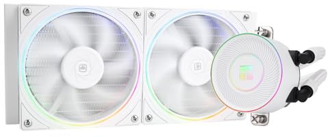 TR Thermalright AQUA ELITE 240 V5 ARGB White Flüssigkühler für CPU, 240mm AIO-Kühlung, Doppelt PWM-Lüfter ARGB – 2000 U/min, für AM4/AM5, Intel LGA1851/1700/115x/1200 (Weiß)