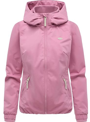 Ragwear wasserdichte und atmungsaktive Damen Übergangsjacke leichte kurze Funktionsjacke mit Kapuze Dizzie Tech YOUMODO XS-6XL