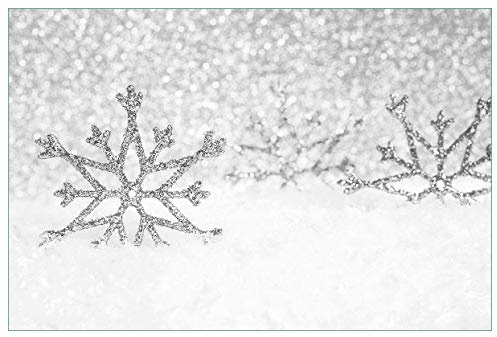 Wallario Küchenrückwand selbstklebend 90 x 60 cm, Motiv: Silberne Schneeflocken | Spritzschutz abwischbar & pflegeleicht