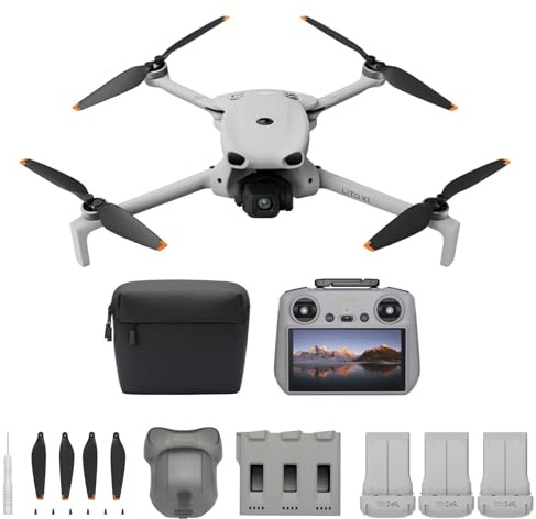 DJI Lito X1 Fly More Combo With DJI RC 2, 4K Camera Drone for Beginners, Obstacle Sensing, Lightweight for Adults, 15km Video Transmission, ActiveTrack, 3 Batteries, C0 (Lito X1 Fly More Combo)