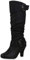 SCARPE VITA Damen Schnürstiefel Plateau Stiefel Retro Leder-Optik 157003 Schwarz Schnallen Total 39