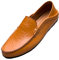 Unitysow Mocasines Hombres Zapatos de Vestir Casuales Holgazanes Slip On Verano Plano Cuero Zapatos de Conducción Zapatillas Amarillo 41EU