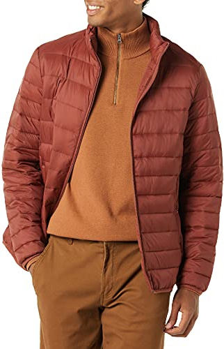 Amazon Essentials Men's Packable Lightweight Water-Resistant Puffer Jacket (Available in Big & Tall)