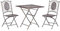 Beliani Garten Bistro Set Balkon Terasse 2er schwarz zusammenklappbar Bormio