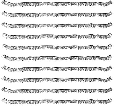 Colcolo 10 Stück Mädchen Puppen Curly Falsche Wimpern für Puppenaugen DIY Herstellung - Schwarz Wimpern, 5mm