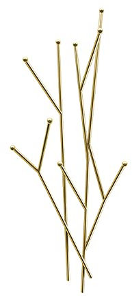 YXZN Wandgarderobe Hakenleiste Metall Kleiderhaken Garderobenhaken Handtuchhaken Bademantelhaken Wandhaken Wandgarderobe Garderobenleiste (Gold)