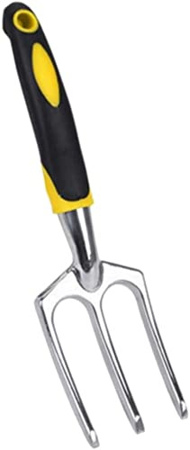 U/ D Fourche à main en alliage de 28 cm pour planter des fleurs et des sols - 3 griffes - Cadeau de jardinier