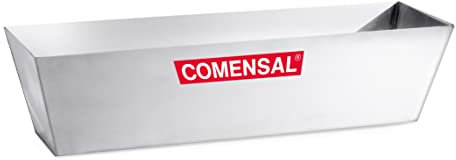 COMENSAL® Bandeja para Mezcla - Acero Inoxidable - Cubetade para yeso - Buen Grosor de Chapa - Bandeja para yeso - Made in EU - 320 x 105 x 90mm