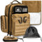 Dad Diaper Bag - Molle-Style Military Diaper Backpack Made of Rugged 900D Waterproof Polyester Wider Extra-Long Straps, Pouch for Dirty Diapers, Baby Wipes Dispenser & Insulated Bottle Pockets, Tan