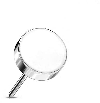 Paula & Fritz® Push-In Aufsatz Platte Silber Titan-IUM Grade 23 Piercing Set Mehrfarbig 3-mm Groß Ohr-Stecker Labret Stud Nipple Straight Barbell Helix