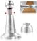 TOKPLNU Magnetic Door Stop, Soft Catch Magnetic Door Holder with Updated Hydraulic Shock Absorber, Stainless Steel, Heavy Duty Magnetic Door Stopper Floor Wall Mounted Outdoor Doorstop, Keep Door Open