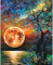Fokenzary Peinture par numéros sur toile pour enfants ou adultes débutants avec pinceaux et peintures acryliques, sans cadre (40 x 50 cm)