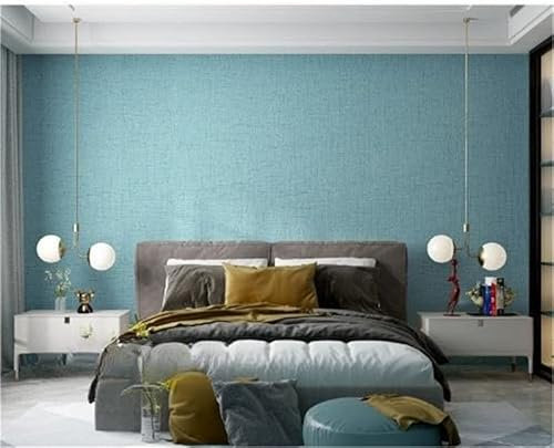 SAIMEYI Papier peint non tissé épais pour la maison, papier peint style lin paille. Pour chambre à coucher, salon, fond TV. Papier peint minimaliste japonais simple. Papier peint non auto-adhésif