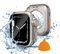 Yolovie Coque étanche 2 en 1 compatible avec Apple Watch 40 mm, protecteur d'écran Series SE SE2 6 5 4 [comme un étui ultra style] iWatch en verre trempé accessoires de coque arrière en polycarbonate