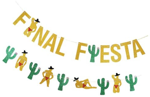 ibasenice 6stücke Mexikanische Fiesta Party Dekoration Buntes Banner Mit Cactus Und Figuren Für Garten Pool Und Sommerfeiern Einfache Festliche