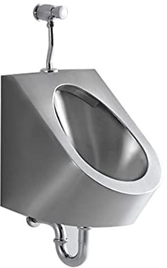 Wall-Mounted Stainless Steel Commercial Flushing urinals, Men's Public Toilet Automatic Induction urinals,Wall Drainage/Floor Drainage,Used in Homes, Hotels, Schools (Package B)