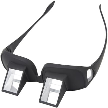 Tosuny Lazy Glasses, Bed Prism Spectacles Eyeglasses, 90 Degree Refractive Horizontal HD Prism Glasses, Mirror Glasses for Laying Down Reading and Watching TV, Black