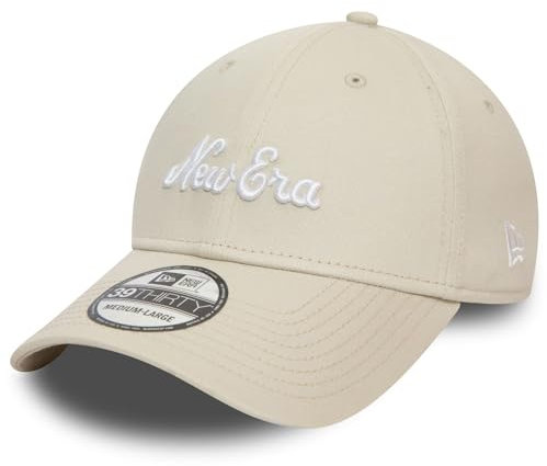 New Era 39Thirty Stretch Cap - Brand Script Stone beige - S/
