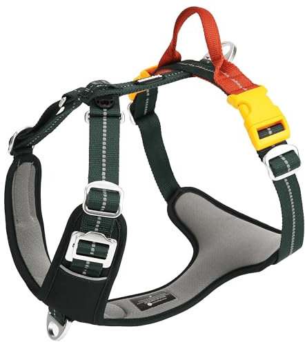 Nomadog Trailblazer Antizuggeschirr für Kleine Hunde mit Griff - Gepolstert, Verstellbar für Ganztägigen Komfort, Aluminium-Beschläge, 3M Reflektor – Ideal Für Aktive Hunde (XS)