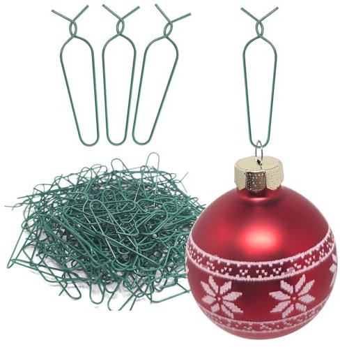 com-four® 150x Ganci per Decorazioni Natalizie - Ganci per Palline di Natale - Ganci rapidi per Decorazioni Natalizie - Ganci Metallici riutilizzabili - ciondoli per Palline di Albero