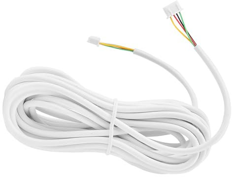 Doorbell Wire, Garage Door Wire Electric Wire 10m 0.3mm 4 Core with Cable Connectors for Video Doorbell Intercom System