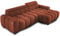 Ecksofa BULL 285x168x77/97 cm, Rechte Seite Mit Schlaffunktion, Elektrisch Ausziehbarer Sitzfläche, Verstellbaren Kopfstützen, Dunklen Buchenholzfüßen, Hydrophobem SALVADOR-Bezugstoff - Olivgrün