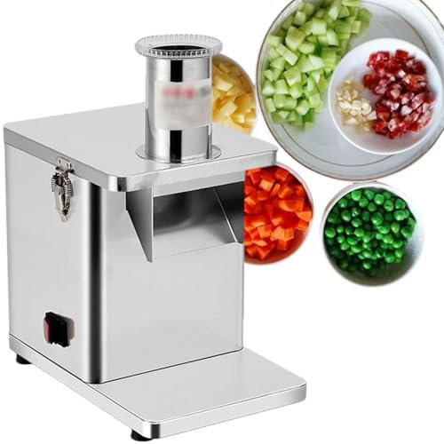 XNXYSMKJ Vegetable Slicer Shredder, Automatic Potato Onion Carrot Dicing Cube Cutting Machine, with 5 Dicing Blade Nets