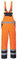 Stormway Men's Hi Vis Contrast Bib and Brace Waterproof Ulined Workwear Dungarees Overall Orange/navy Medium