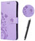 Hancda Coque pour Samsung Galaxy J6 2018 / J600, Etui Housse Coque Cuir Case Portefeuille Rabat Flip Cover Support Magnétique Porte Carte Antichoc Protection pour Samsung Galaxy J6 2018/J600,Violet