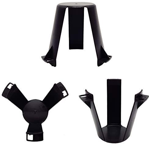 My Plast Abstandshalter für Einbaustrahler - Flammhemmende Hitzeschutz Kunststoff Halterung, schützende Decken-Abstandhalter für tiefe Halogen- oder LED-Lampen, Ø Aussparung 62-90 mm [10 Stück]