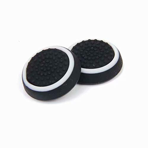 ACTECOM par de Tapas Luminosas de Pulgar para Sony PS4 Controlador Joystick Accesorios para Videojuegos (Blanco)