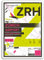DestinationVinyl 2 x 10 cm ZRH Flughafen Zürich Vinyl Aufkleber - Schweiz Reise-Aufkleber # 17410 (10 cm groß)