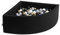 KiddyMoon Piscine À Balles pour Bébé Quart Angulaire 90X30cm/200 Balles 7Cm Fosses À Boules Jouet Enfant, Noir: Blanc/Gris/Noir/Or