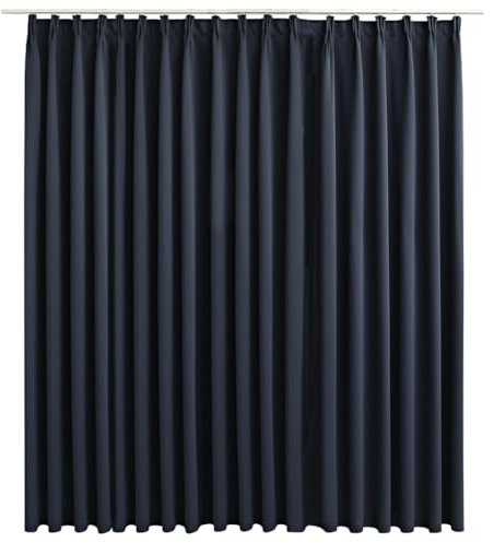 vidaXL Vorhang Verdunkelung mit Haken Verdunkelungsvorhang Kräuselband Thermo Gardine Blickdicht Dekoschal Wohnzimmer Anthrazit 290x245cm